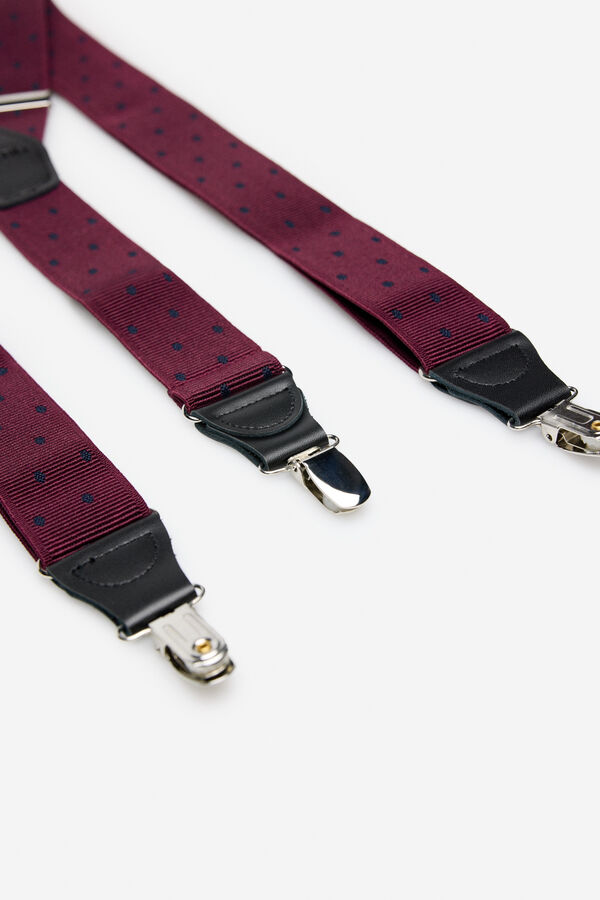 Cortefiel Elastic polka-dot strap Maroon
