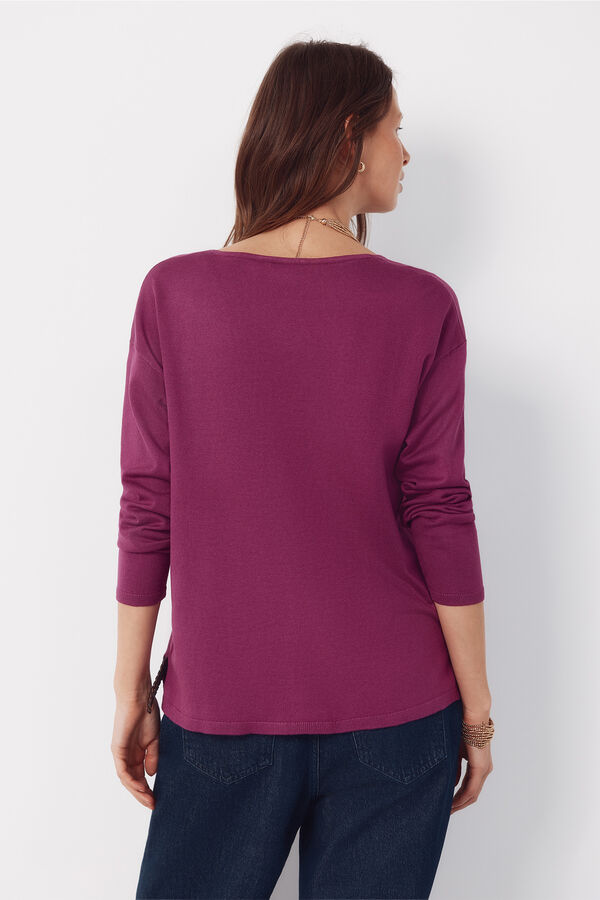 Cortefiel V-neck jumper Purple