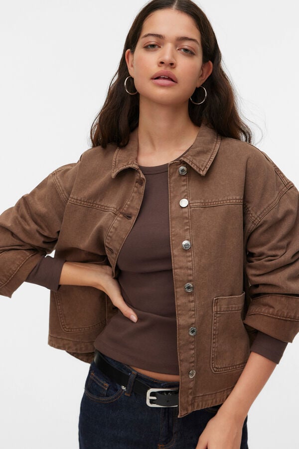 Vero Moda Casaco de ganga Castanho