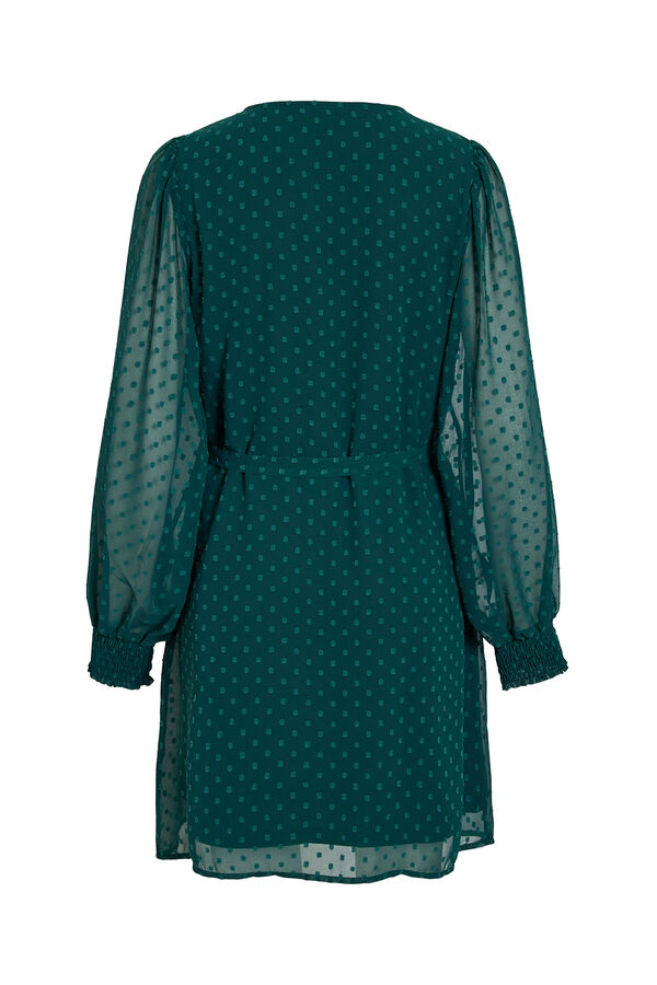Vila Vestido curto plumeti Verde