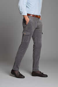 Cloking Calça cargo de veludo cotelê