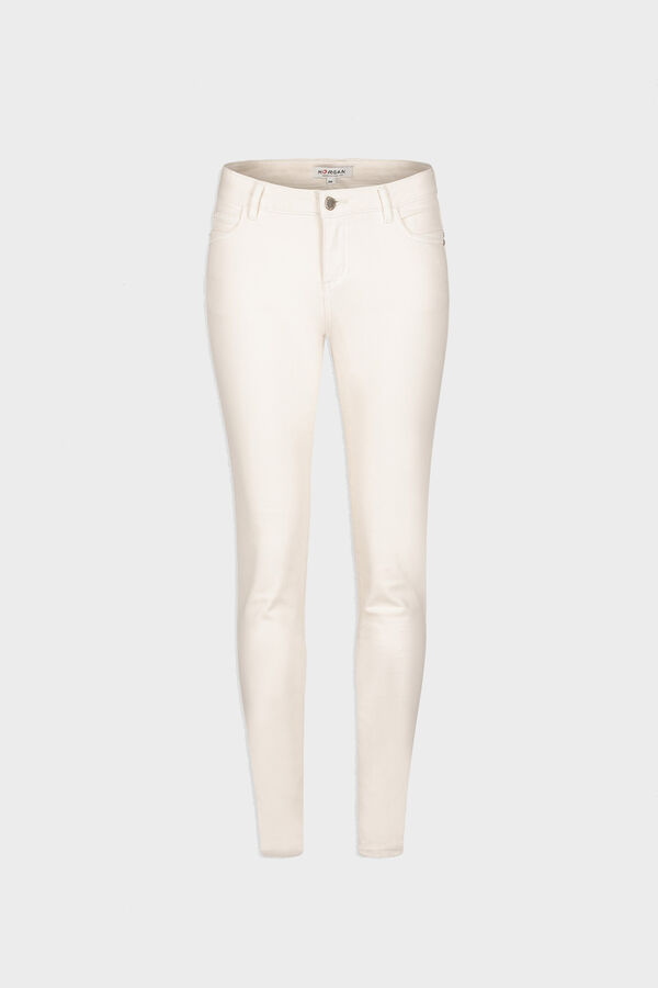 Cortefiel Low rise skinny jeans Ivory