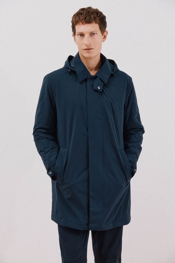 Cortefiel Technical trench coat Navy