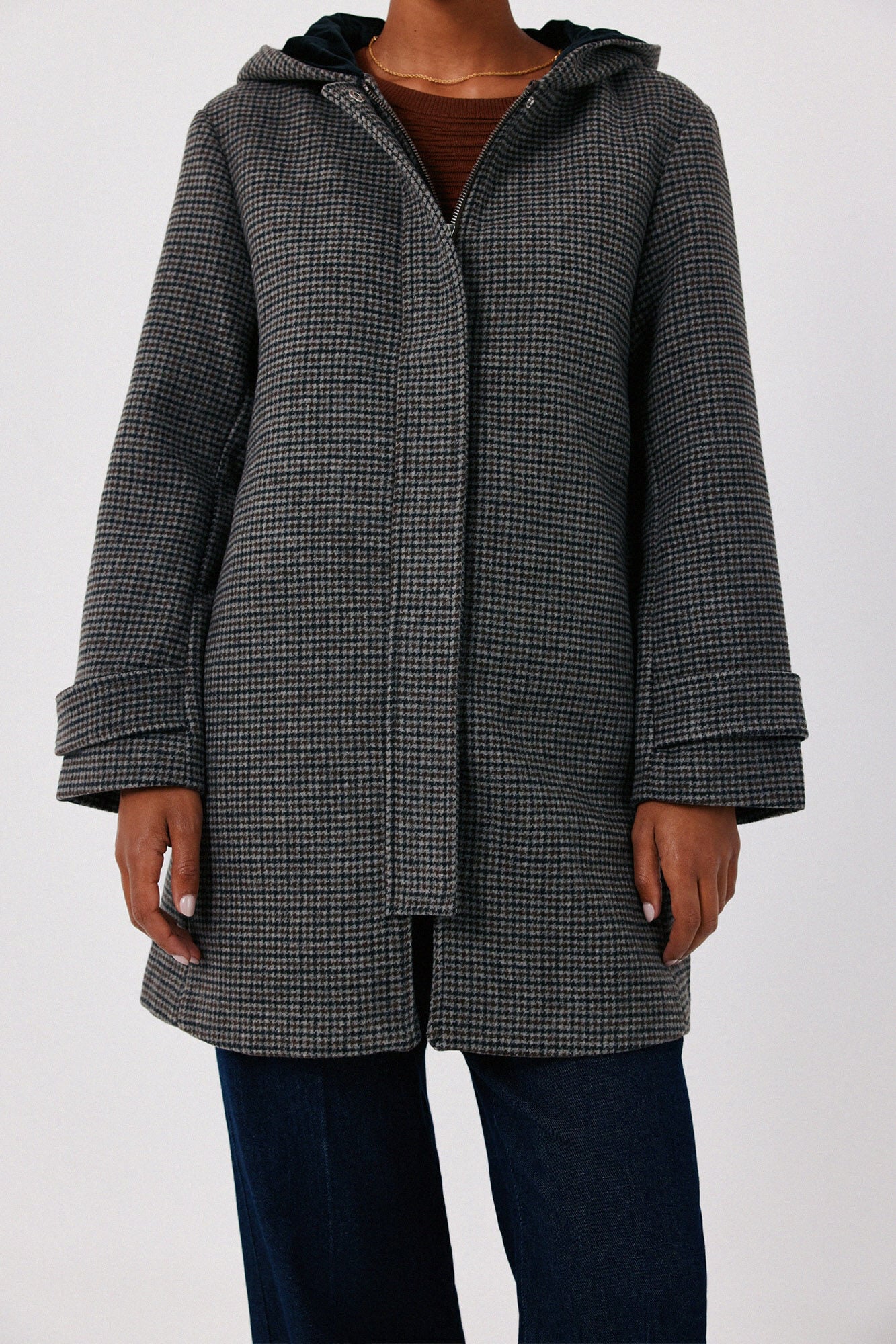 Cortefiel Jacket zip fastening hood