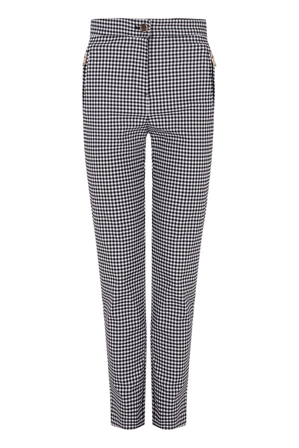 Cortefiel Skinny stretch trousers Printed white