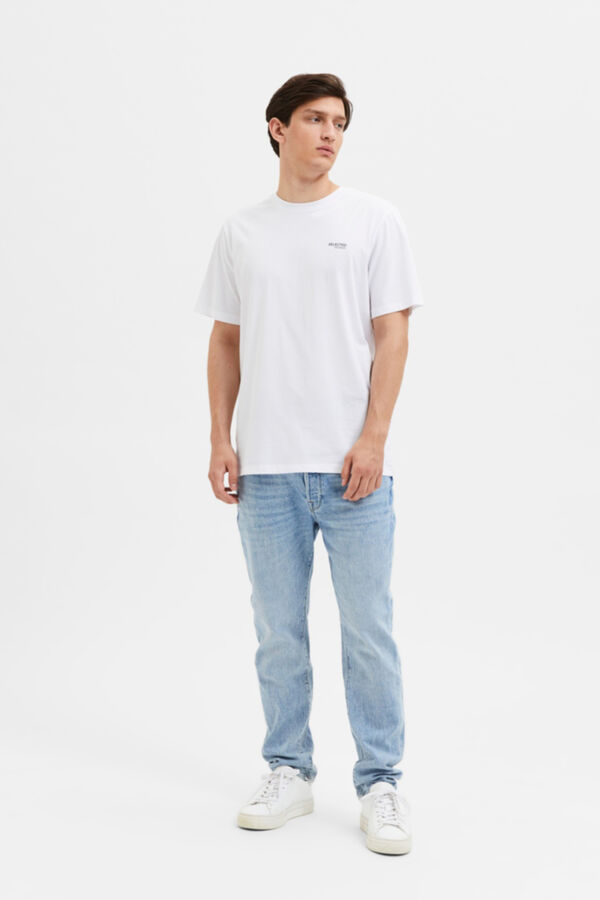 Cortefiel Camiseta de manga corta Regular Fit Blanco