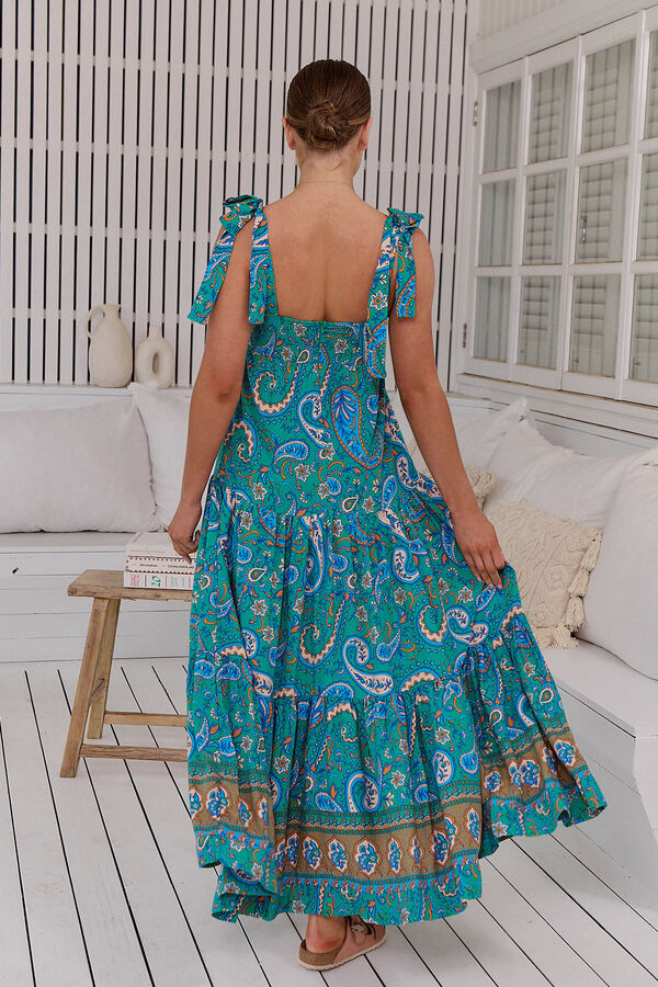 Jaase Vestido largo estampado Marley Azul