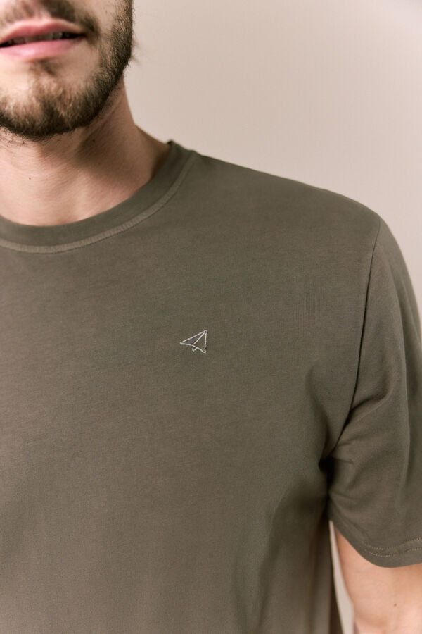 OOTO Washed basic T-shirt Kaki