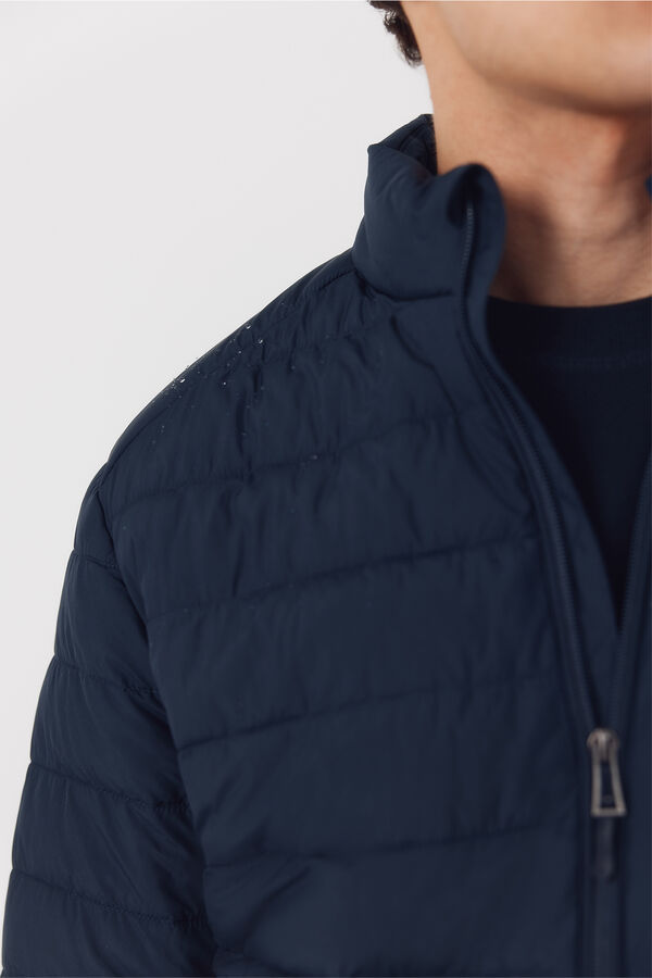 Cortefiel Ultra-light quilted jacket Navy