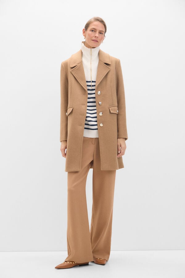 Cortefiel Military coat Beige