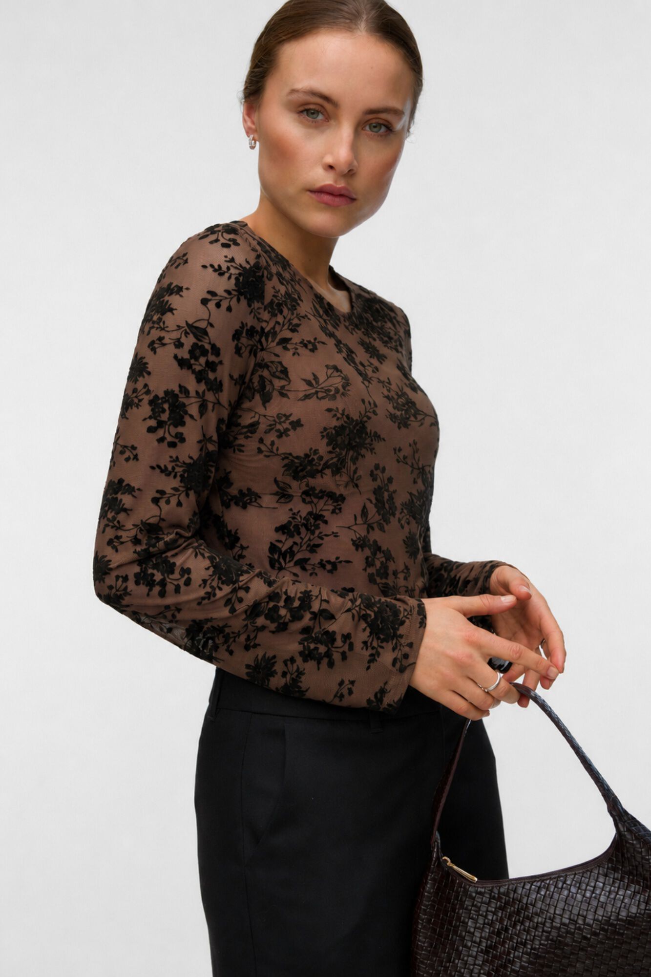 Vero Moda Top com decote redondo