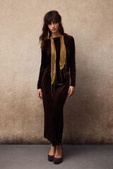 Slowlove Velvet dress Dark brown