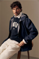 OOTO Short hooded parka Blue