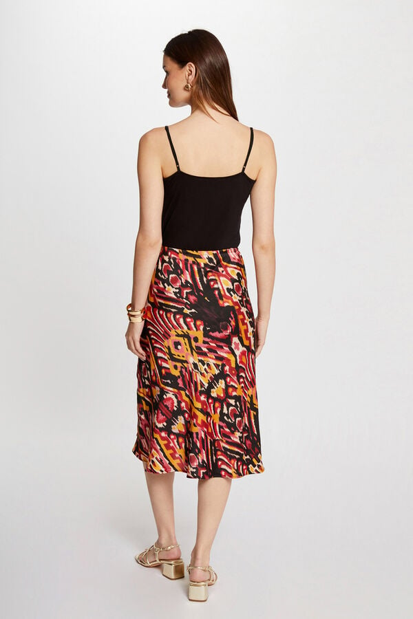 Cortefiel Printed straight skirt Multicolour