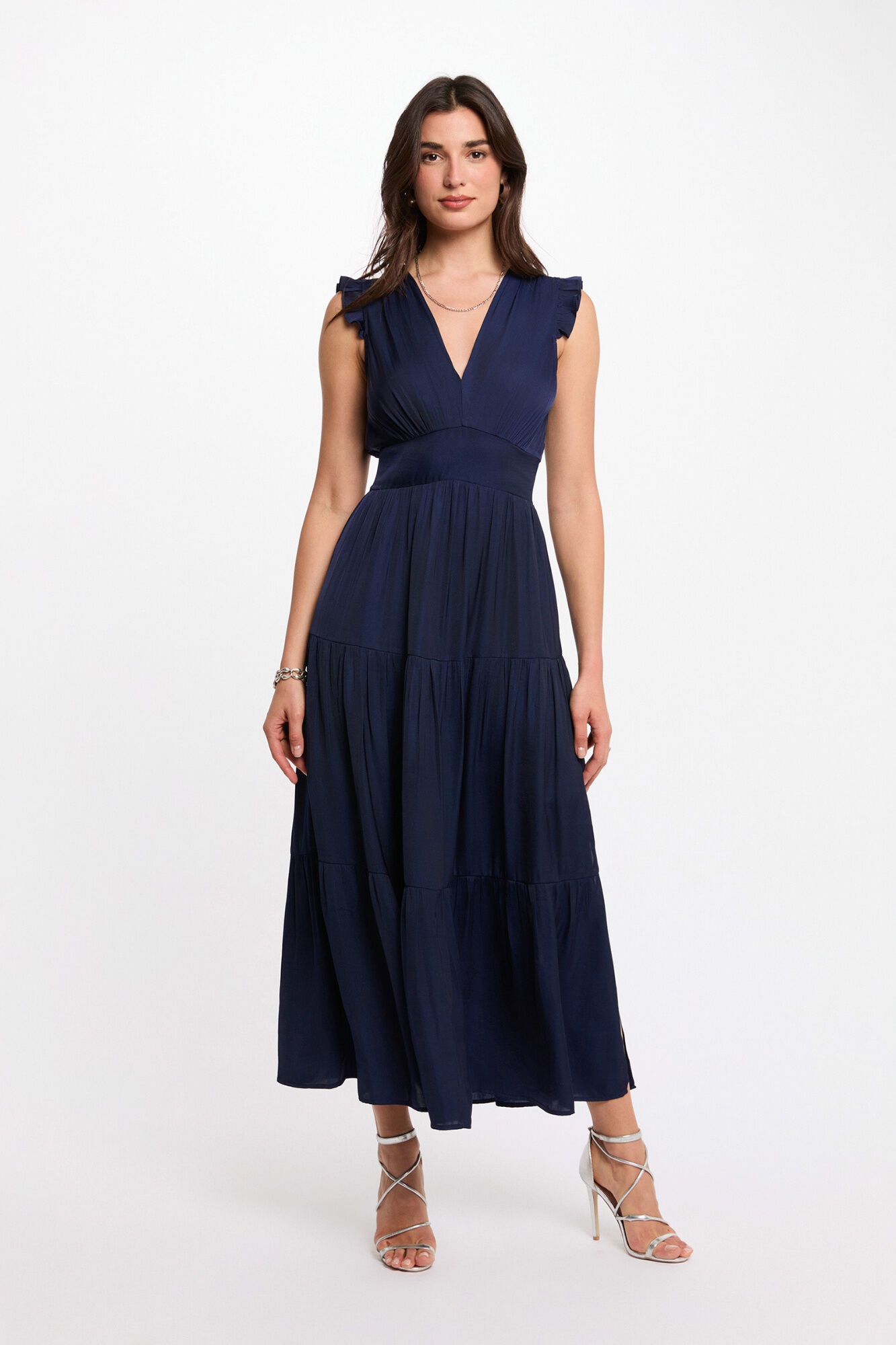 Morgan Vestido comprido com decote em V