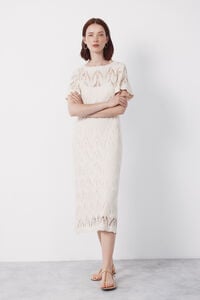 Cortefiel Long crochet dress