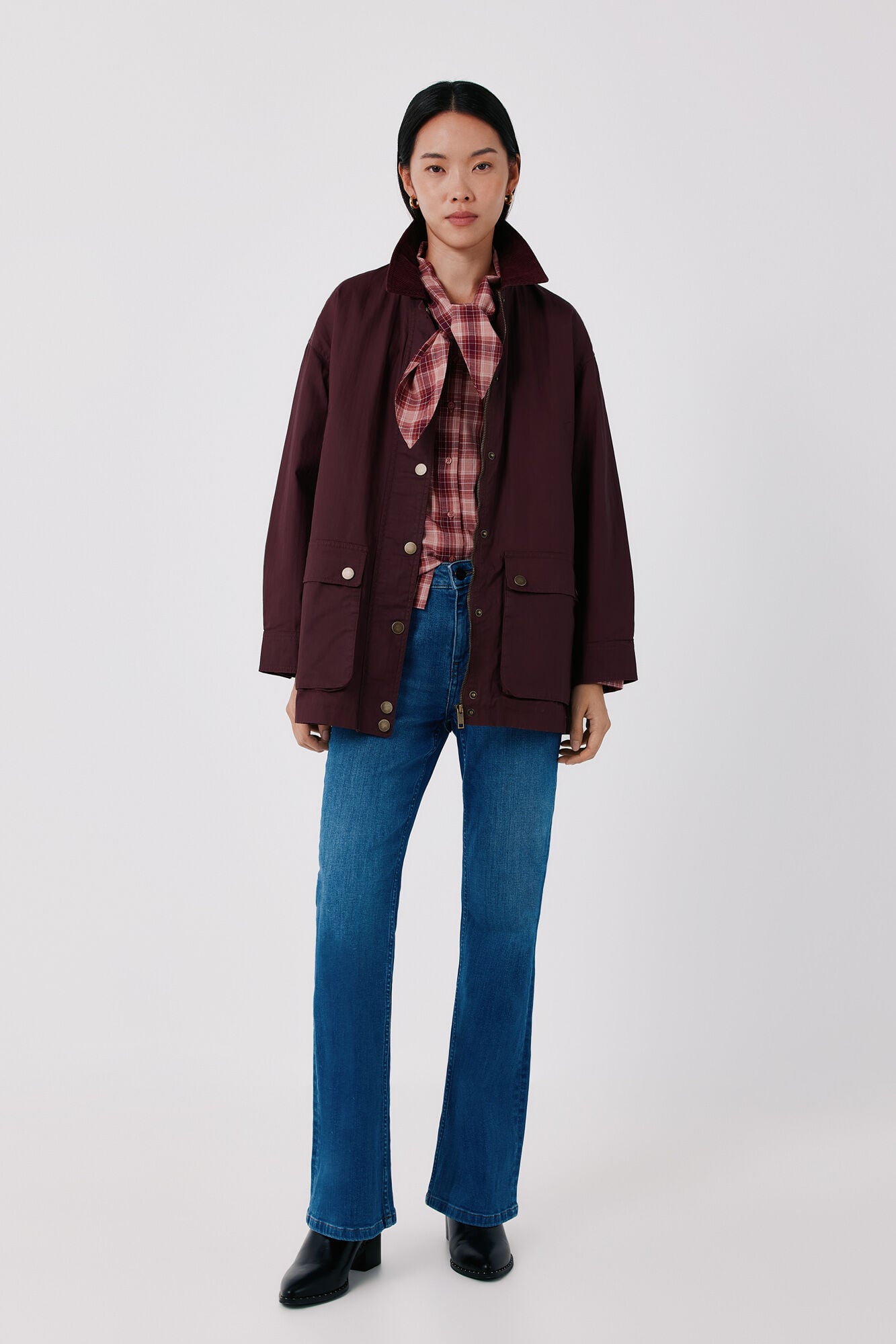 Cortefiel Long waxed parka