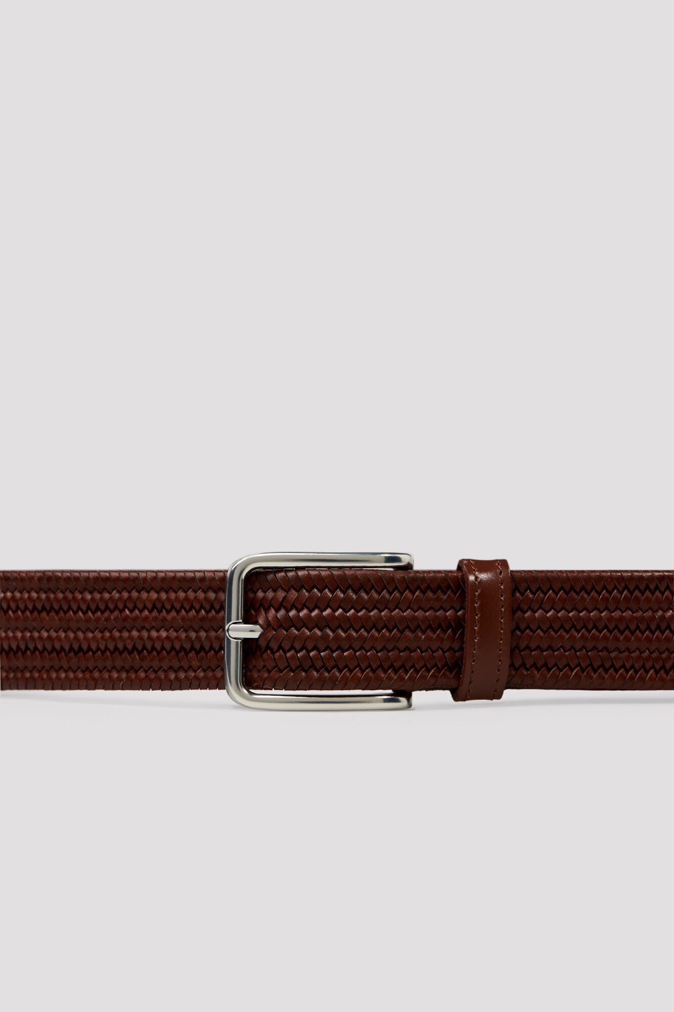 Cortefiel Elastic braided leather belt