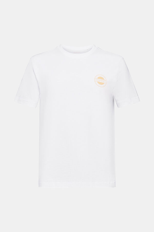 Cortefiel Cotton T-shirt with back transfer and logo White