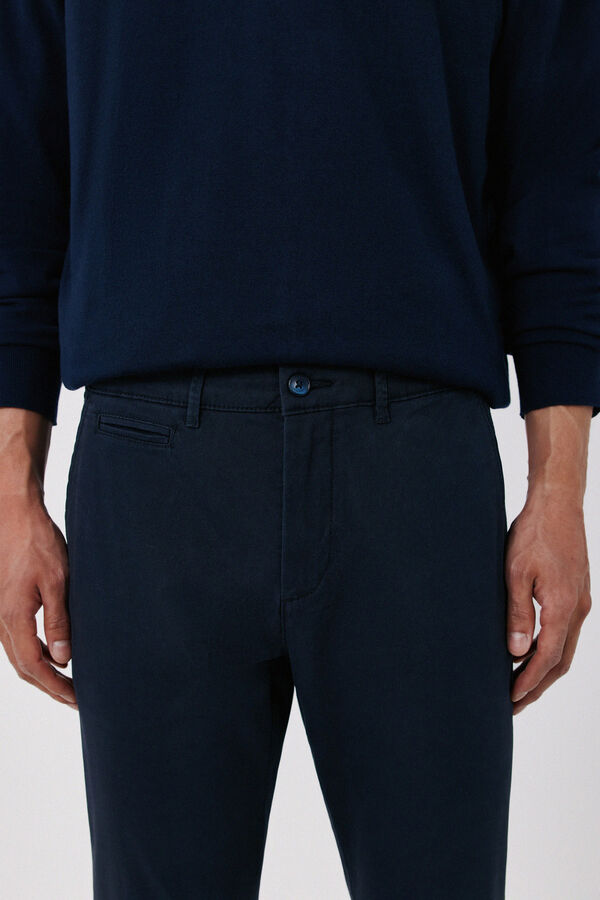 Cortefiel Cal&ccedil;as chino b&aacute;sicas slim Azul