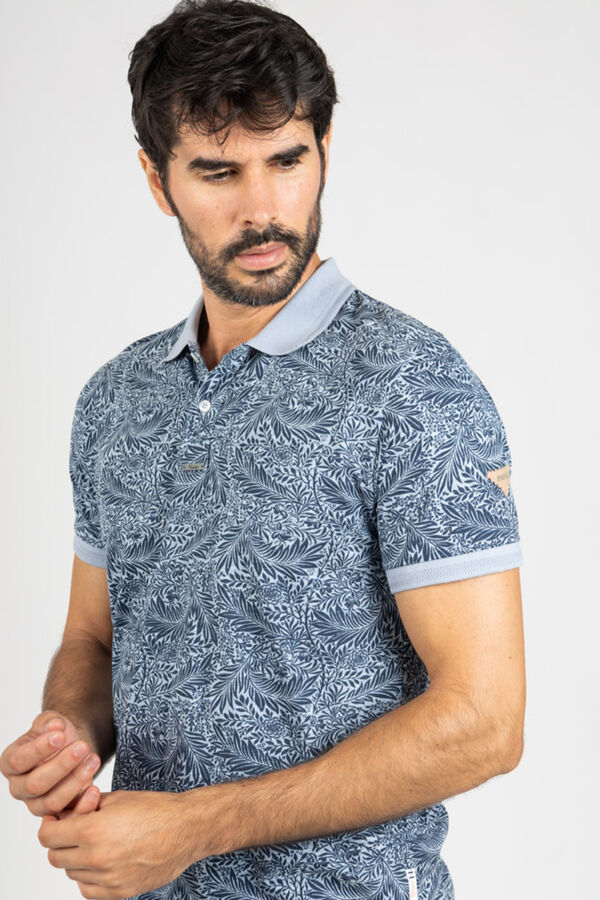 Privata Polo manga corta Estampado azul