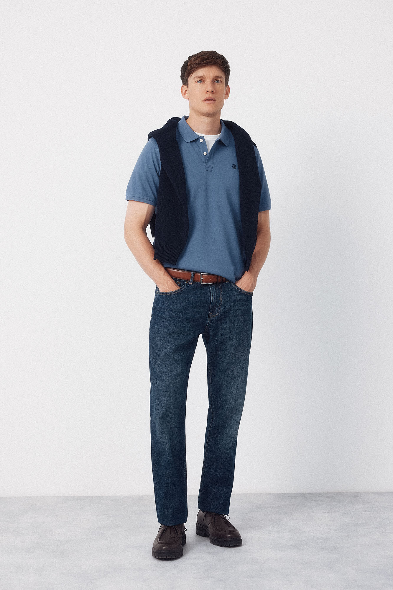 Cortefiel Piqu&eacute; basic polo shirt