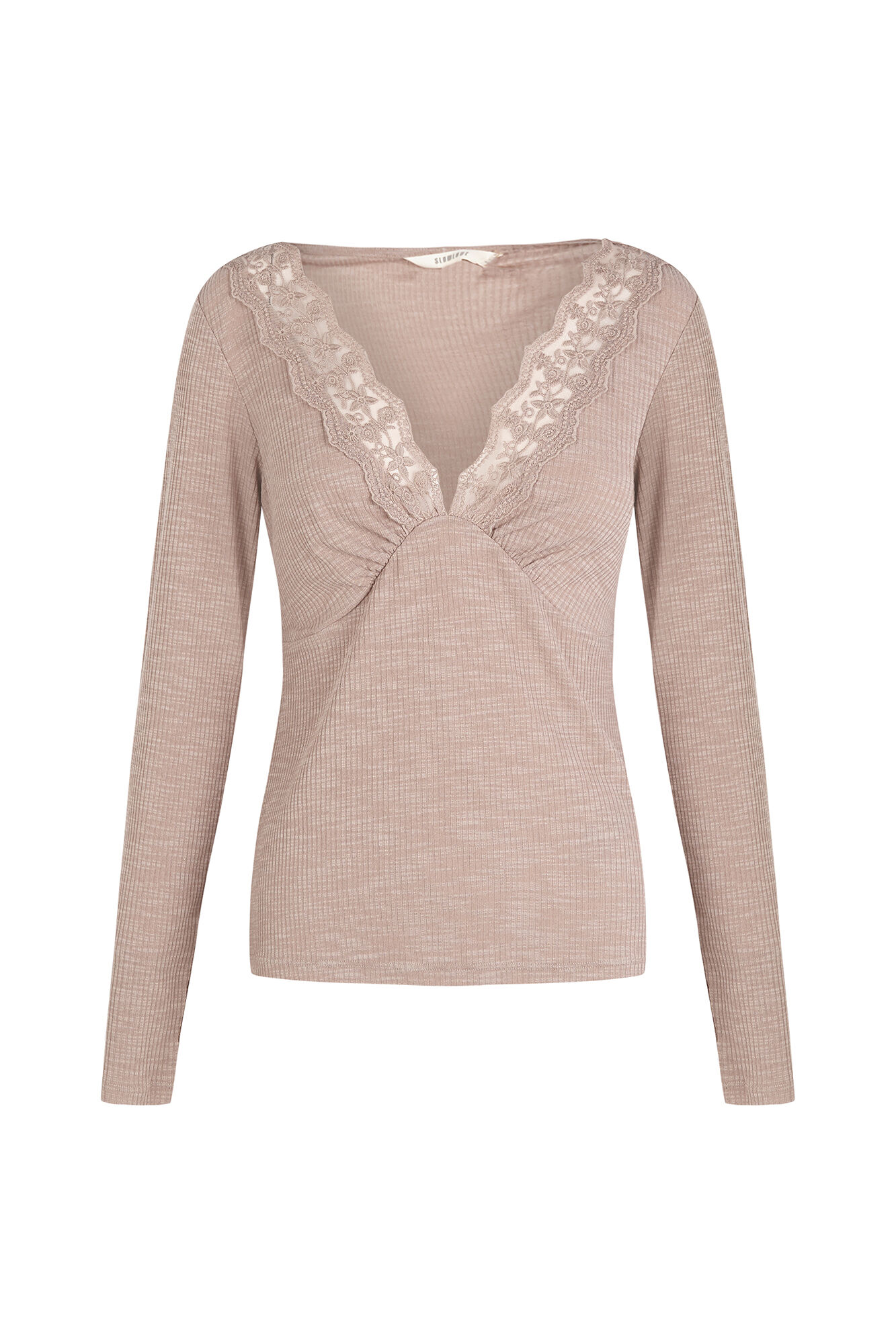 Slowlove Top com estrutura e detalhes de renda