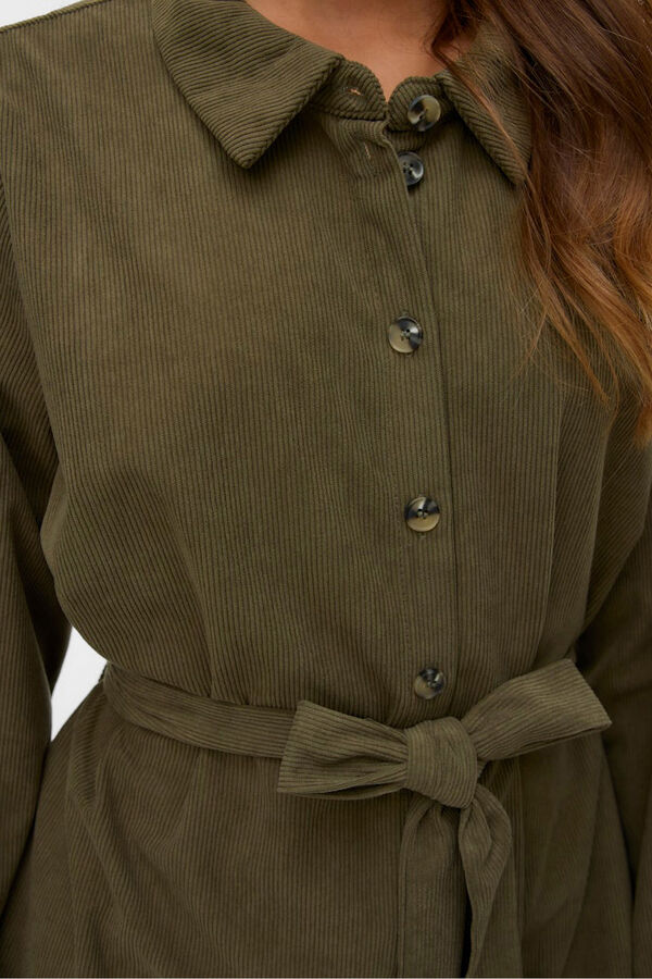 Vero Moda Curve Vestido curto de veludo cotelê plus size Verde