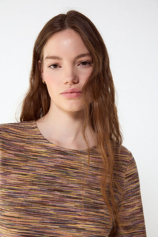 Slowlove Vestido punto melange Multicolorido