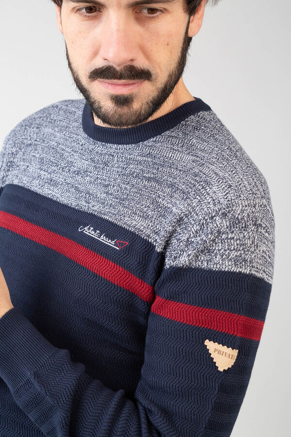 Privata Jersey de punto cuello redondo Granate