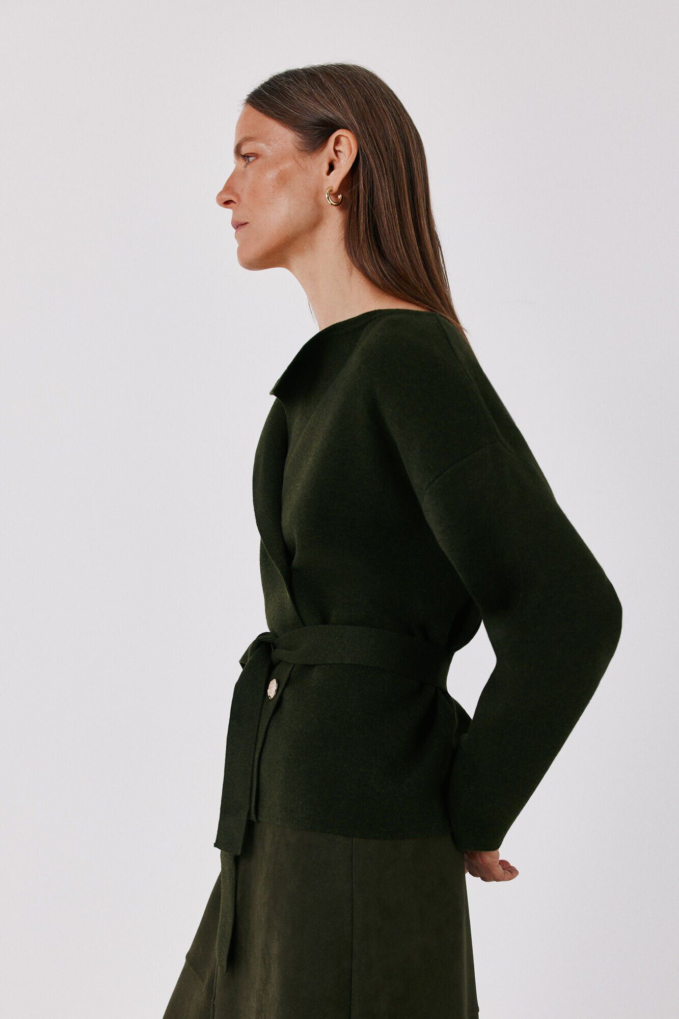 Cortefiel Knitted belted jacket