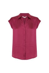 Cortefiel Satin-finish shirt Black