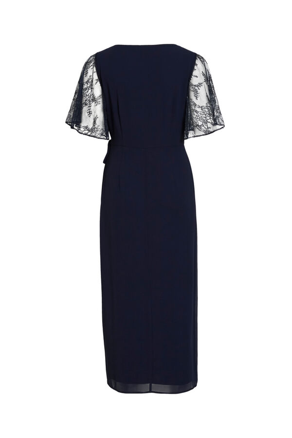 Vila Wrap long party dress Navy