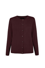Cortefiel Basic knit jacket Maroon