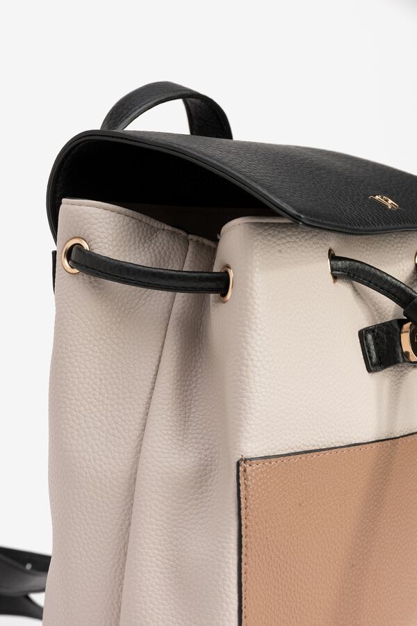 Vilanova Mochila Bucket de efeito pele Tostado