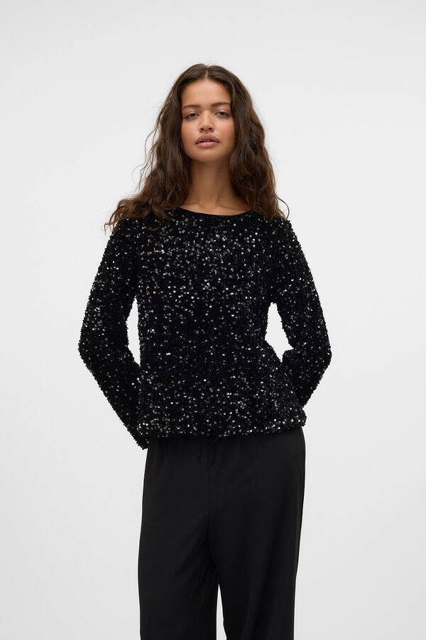 Vero Moda Long sleeve -shirt Black