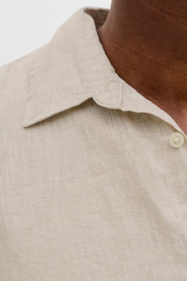 Jack & Jones Camisa de linho relaxed Tostado