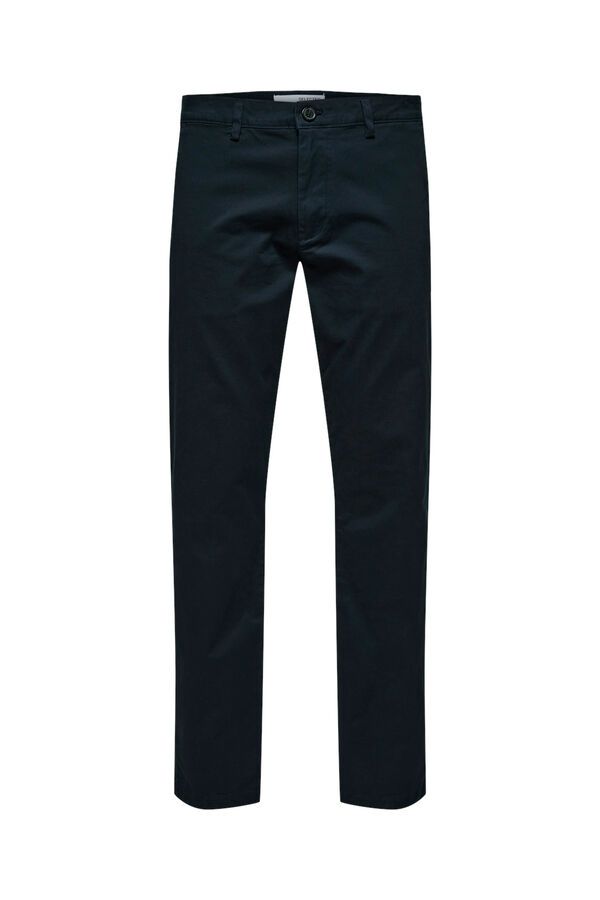 Cortefiel Pantalón chino Slim Fit confeccionado con algodón orgánico. Navy