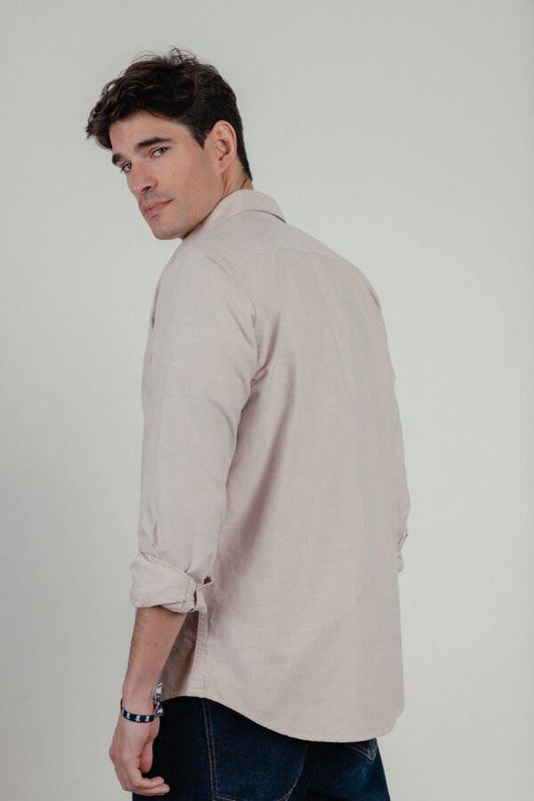 elPulpo Camisa casual oxford Castanho