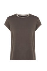 Cortefiel Piping detail T-shirt Beige