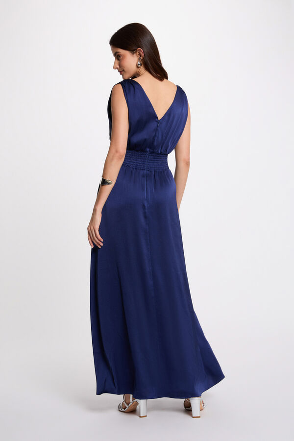 Morgan Vestido comprido fluido Azul