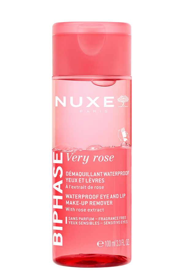 Nuxe Very rose waterproof eyes and lips makeup remover 100ml Fuchsia