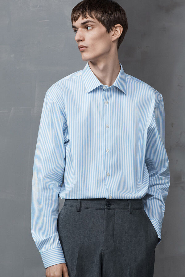 Selected Camisa social slim fit Azul