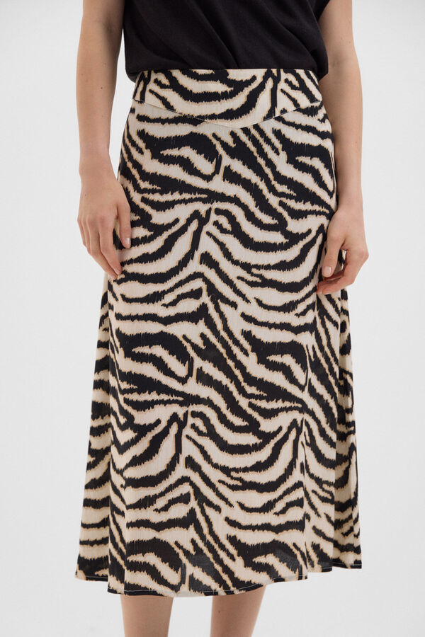 Cortefiel Printed midi skirt Multicolour