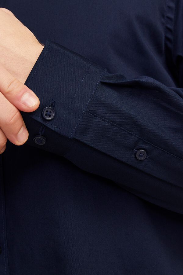 Jack & Jones Camisa slim fit em algod&atilde;o Azul