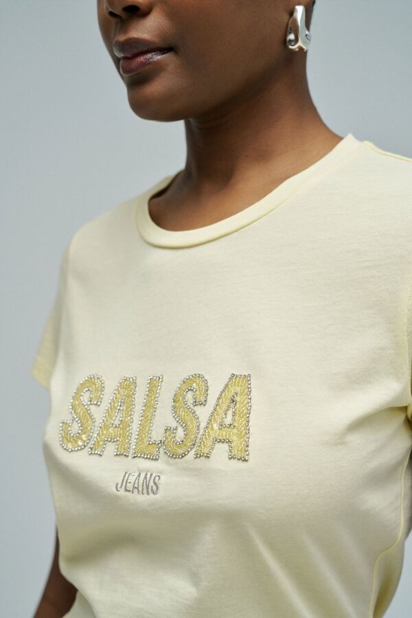 Salsa Jeans T-shirt com logo Amarelo