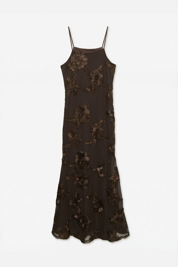 Vero Moda Vestido de tule com relevo Vermelho