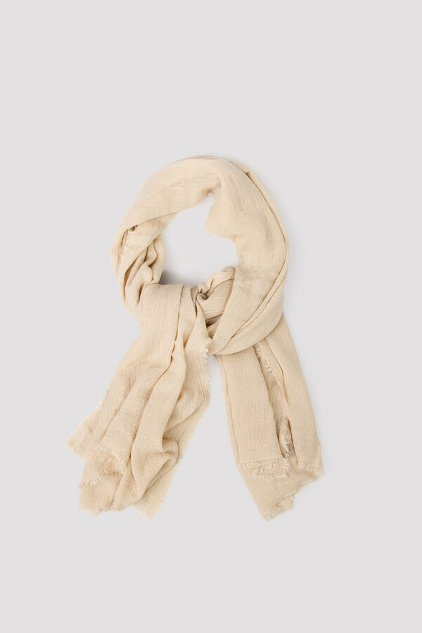 Cortefiel Plain scarf Beige