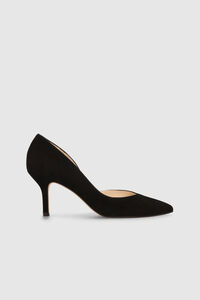 Cortefiel LODI pumps with oval detail in powder pink suede. Black