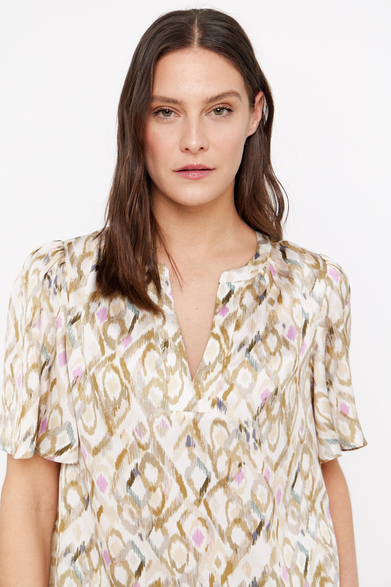 Cortefiel Printed fluid blouse